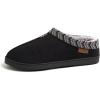 Dearfoams mens Warner Indoor/Outdoor Memory Foam Comfort Clog(Black)