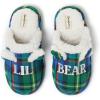Dearfoams unisex-child Gifts for Kids Matching Christmas Holiday Lil Bear and Baby Bear(Green Plaid Lil Bear)