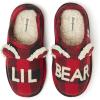 Dearfoams unisex-child Gifts for Kids Matching Christmas Holiday Lil Bear and Baby Bear(Lil Bear Buffalo Plaid)