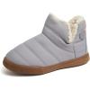 Dearfoams womens Dara Nylon Sport Lounge Bootie Slipper(Medium Grey)