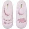 Dearfoams womens Gifts for Mom Fluffy Cute Scuff(Pink)