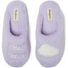 Dearfoams womens Gifts for Mom Fluffy Cute Scuff(Purple)