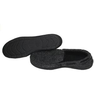 Dearfoam Men’s Memory Foam Slippers(Black)