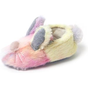 Dearfoams Easter Basket Stuffers Gifts for Kids Family Matching Fuzzy Bunny Slippers(Infant Bunny)