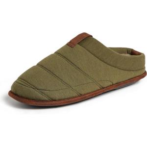 Dearfoams Men’s Ashton Quilted Memory Foam Jersey Clog Slipper(Loden)