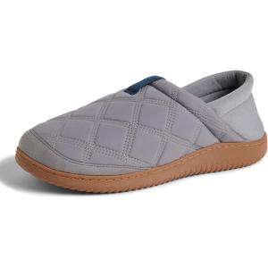 Dearfoams Men’s River Nylon Closed Back Indoor/Outdoor Memory Foam Energy Return Slipper(Medium Grey)