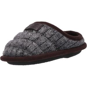 Dearfoams Unisex-Baby Df Kids Toddlers Quilted Knit Clog Slipper(Navy Heather)
