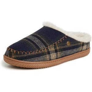 Dearfoams Women’s Alpine Bern Clog Slipper(Black Plaid)