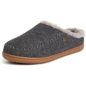 Dearfoams Women’s Alpine Bern Clog Slipper(Dark Heather Grey)