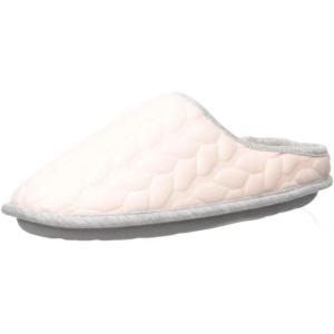Dearfoams Women’s Cable Quilt Bound Clog with Wide Widths Slipper(Fresh Pink)