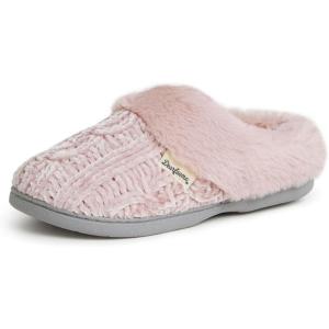 Dearfoams Women’s Claire Textured Knit Clog Slipper(Pale Mauve)