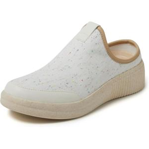 Dearfoams Womens Lila Lightweight Slip on Comfort Clog(Ivory)