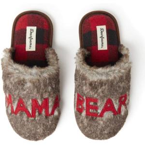 Dearfoams Women’s Mama Bear Matching Family Gifts for Mom Clog(Brown Frost)