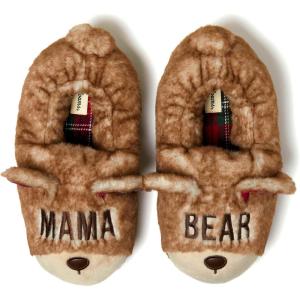 Dearfoams Women’s Mama Bear Matching Family Gifts for Mom Clog(Furry Teddy)