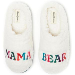 Dearfoams Women’s Mama Bear Matching Family Gifts for Mom Clog(White)