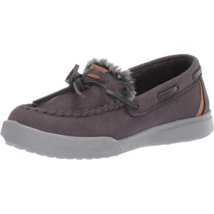 Dearfoams Women’s Mocassin Slipper(Dark Grey)