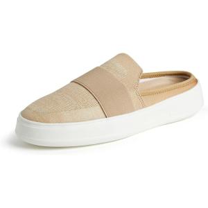 Dearfoams Womens Original Comfort Annie Clog Sneaker(Tan Banded)