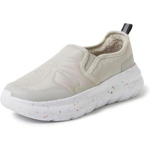 Dearfoams Women’s Slip On Lightweight Casual Energy Return Crimson Sneaker(Bone)