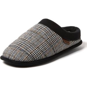 Dearfoams mens Breathable Memory Foam Asher Clog House Shoe(Black)