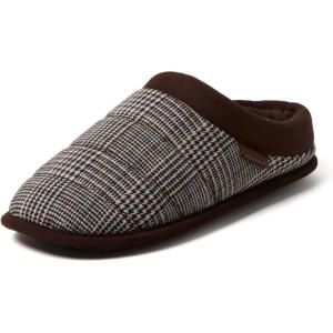 Dearfoams mens Breathable Memory Foam Asher Clog House Shoe(Coffee)