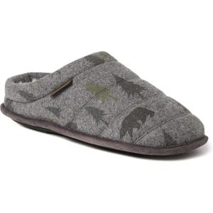 Dearfoams mens Breathable Memory Foam Asher Clog House Shoe(Dark Heather Grey)