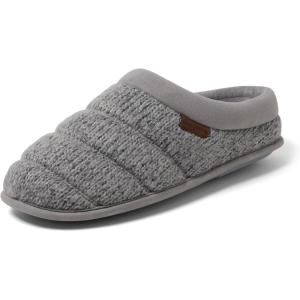 Dearfoams mens Breathable Memory Foam Asher Clog House Shoe(Grey Knit)