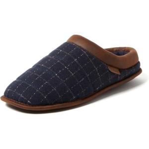 Dearfoams mens Breathable Memory Foam Asher Clog House Shoe(Navy)