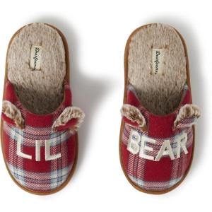 Dearfoams unisex-child Gifts for Kids Matching Christmas Holiday Lil Bear and Baby Bear(Lil Bear Red/Blue Plaid)