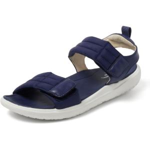 Dearfoams womens Comfortable Strap Sandal – Thea Easy on Off Cushioned Lightweight Walking Shoe Sandal(Navy)