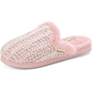 Dearfoams womens Dearfoams Women’s Memory Foam House Shoes Gifts for Her Paris Scuff Slipper(Pale Mauve)
