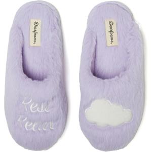 Dearfoams womens Gifts for Mom Fluffy Cute Scuff(Purple)