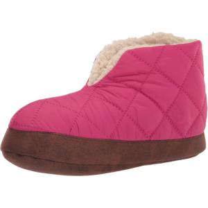 Dearfoams womens Heritage Warm Up Bootie(Sangria)