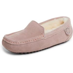 Fireside By Dearfoams Women’s Mel Shearling Moccasin(Dusty Pink)