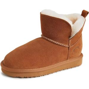 Fireside by Dearfoams unisex-child Bunbury Genuine Genuine Shearling Indoor/Outdoor Folddown Boot(Chestnut)