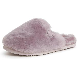 Fireside by Dearfoams womens Shelly Beach All Over Genuine Shearling Easy on/Off Scuff(Frosted Plum)