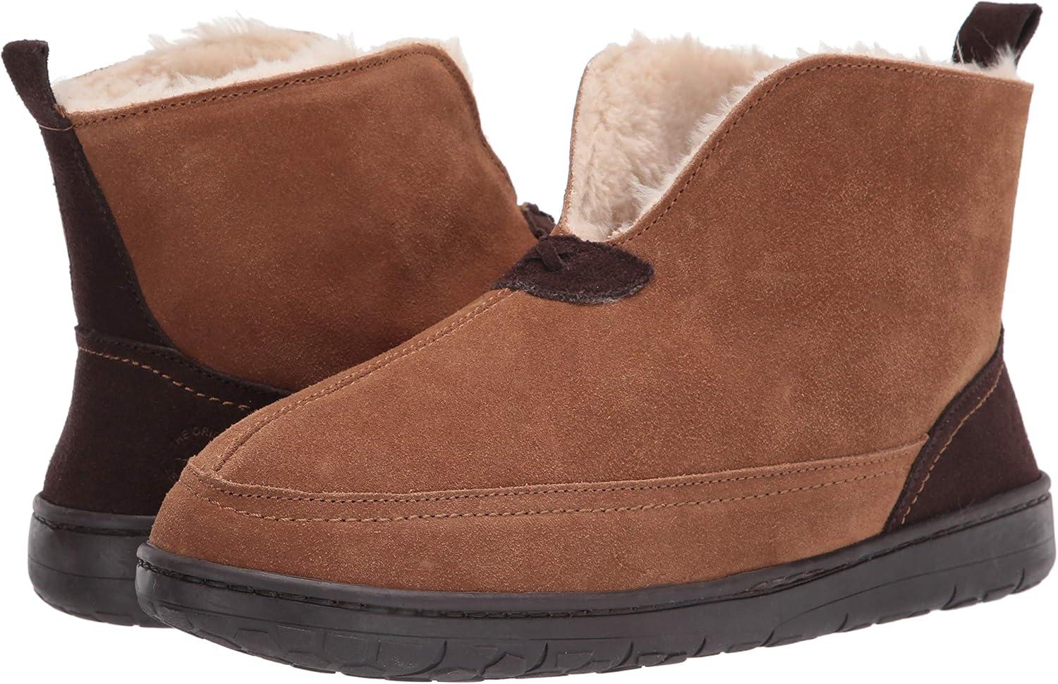 imageDearfoams Mens Suede Boot SlipperChestnut