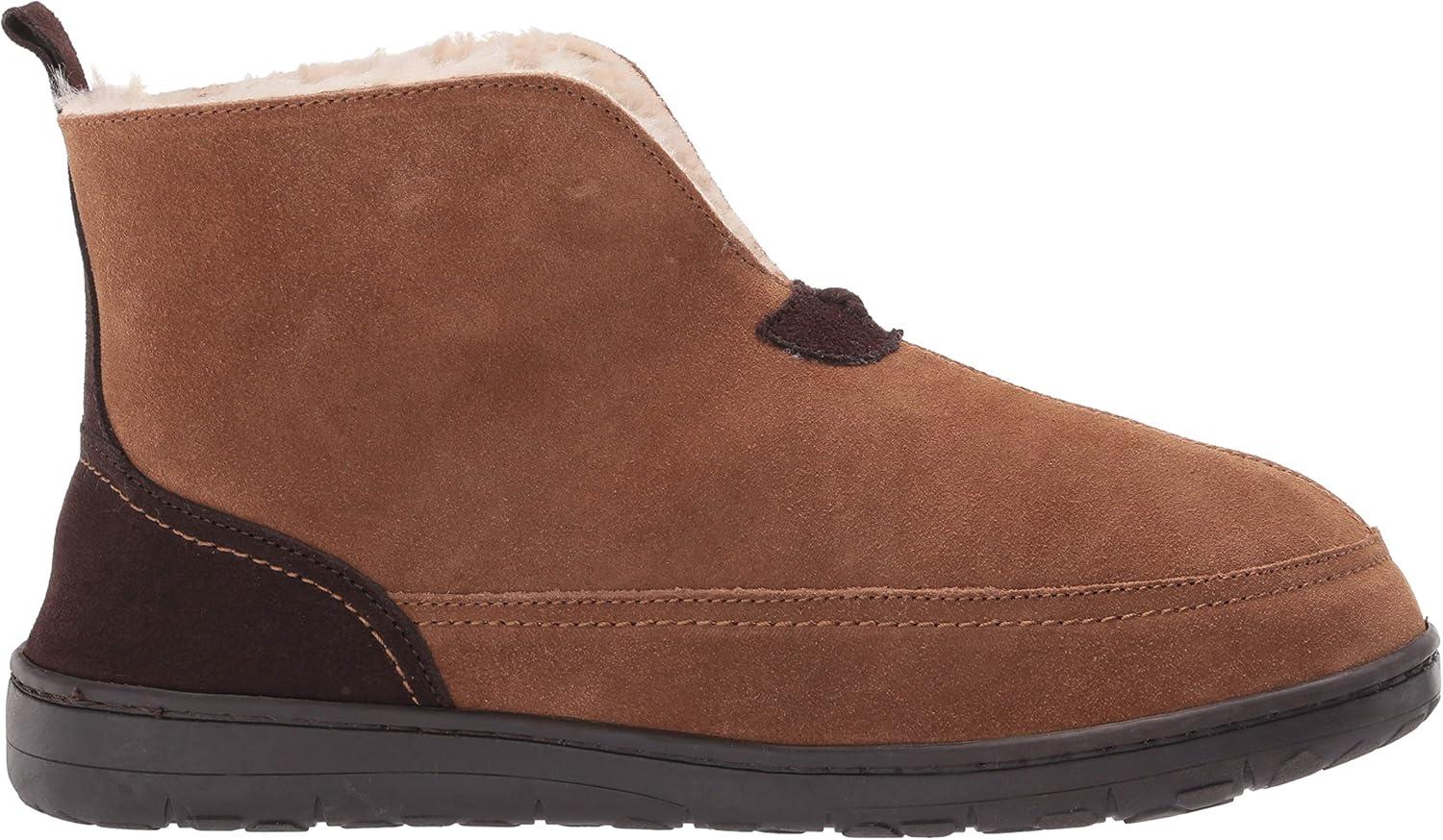 imageDearfoams Mens Suede Boot SlipperChestnut