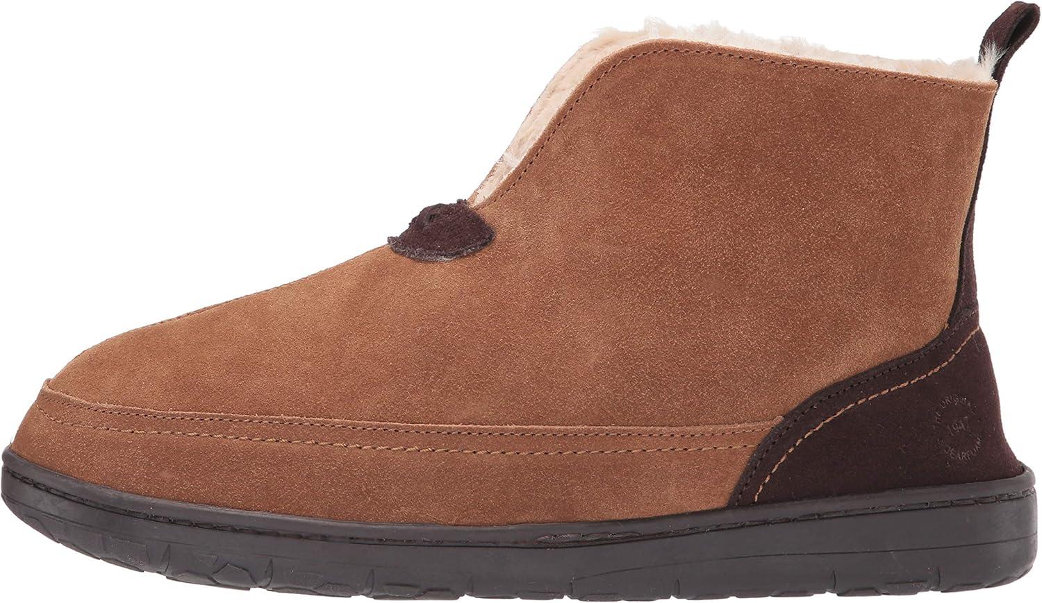 imageDearfoams Mens Suede Boot SlipperChestnut