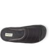 Dearfoams Men’s Max Quilted Nylon Slide Slipper(Black)