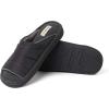 Dearfoams Men’s Max Quilted Nylon Slide Slipper(Black)