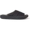 Dearfoams Men’s Max Quilted Nylon Slide Slipper(Black)