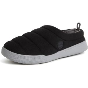 Dearfoams Men’s Andre Sport Lounge Clog(Black Solid)