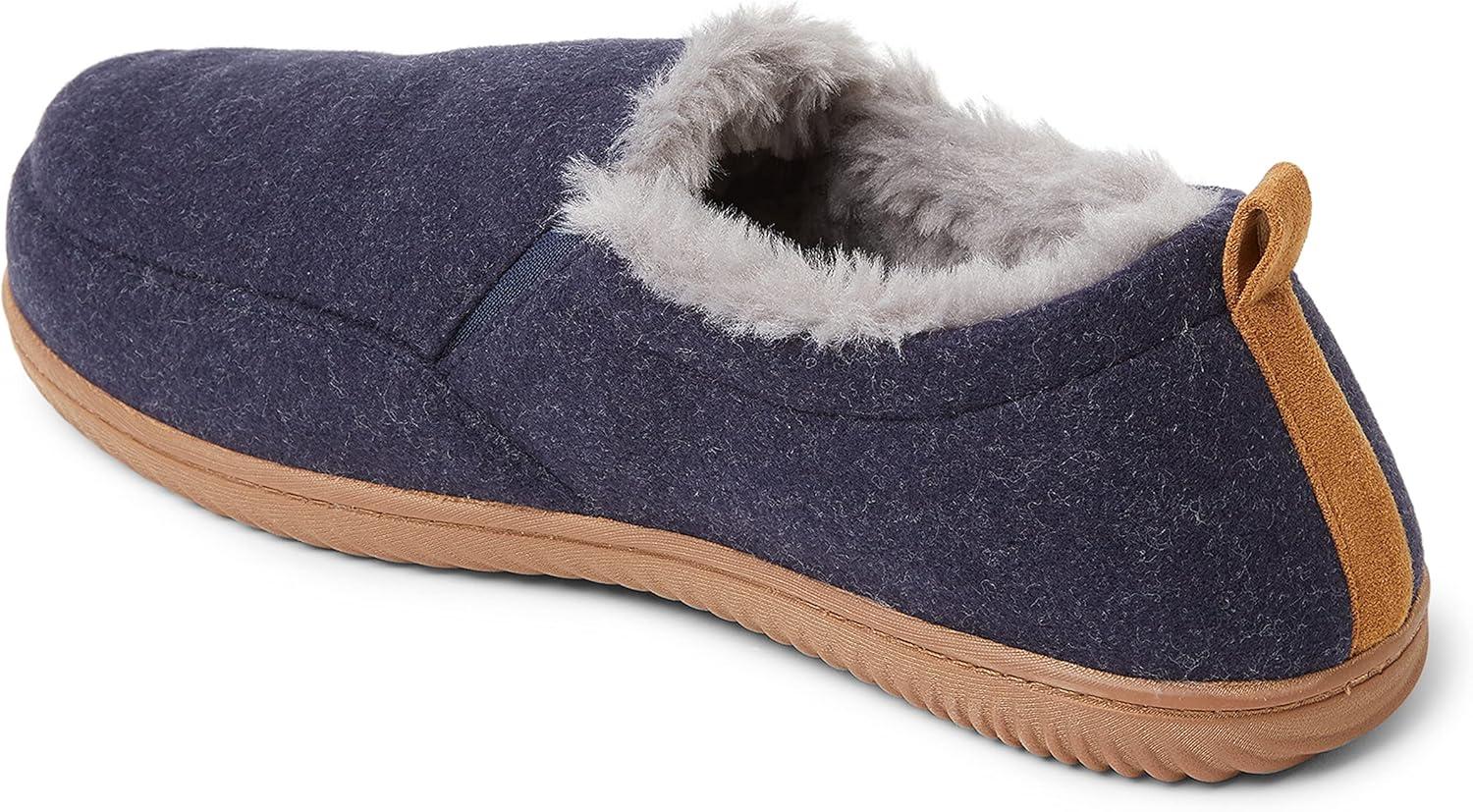 imageDearfoams Mens Alpine Zurich Closed Back SlipperNavy Heather