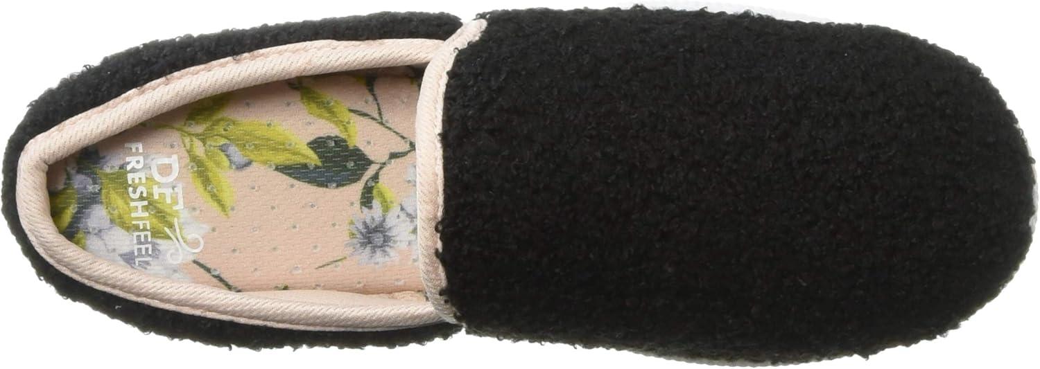 imageDearfoams Womens Micro Curly Pile Clog SlipperBlack