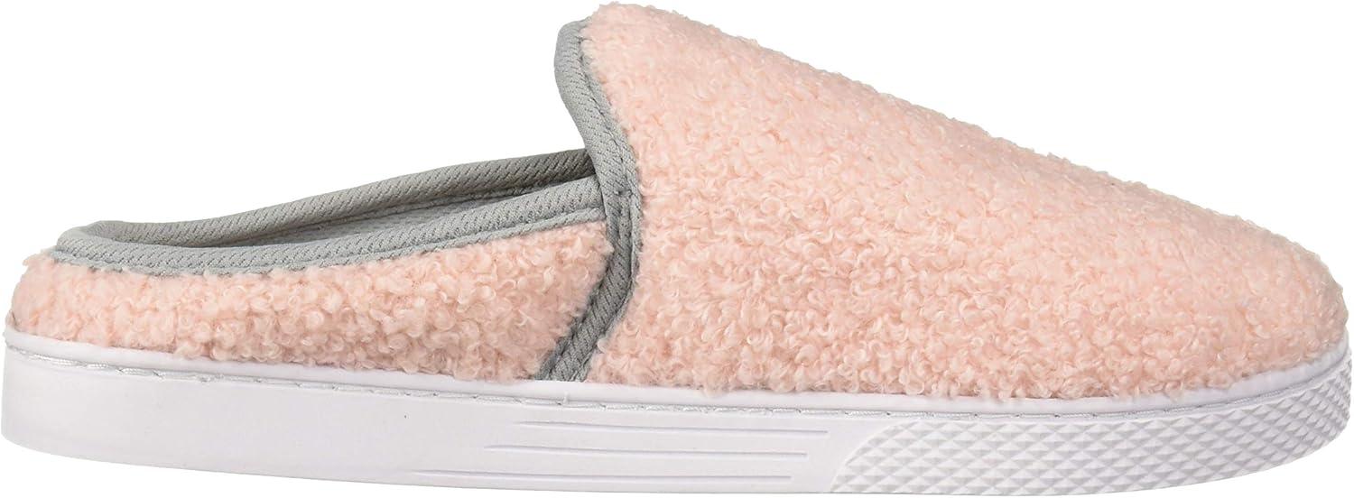 imageDearfoams Womens Micro Curly Pile Clog SlipperDusty Pink