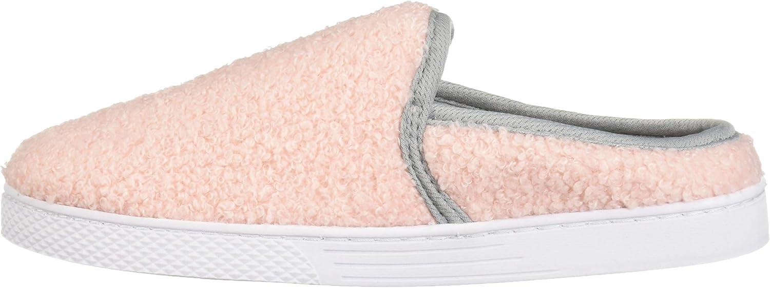 imageDearfoams Womens Micro Curly Pile Clog SlipperDusty Pink