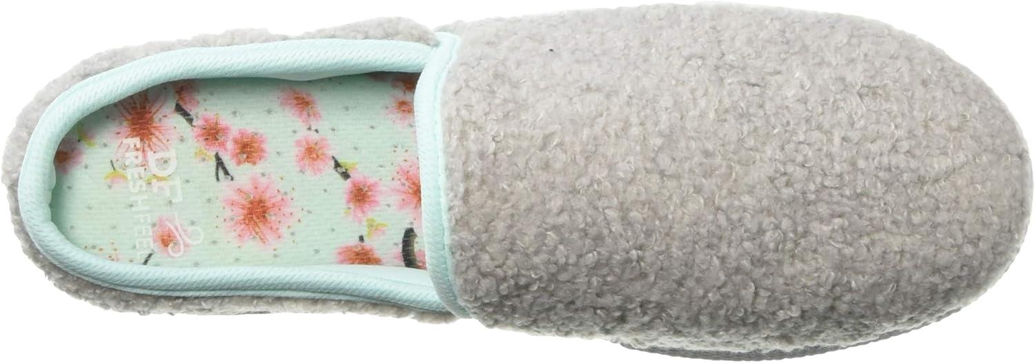 imageDearfoams Womens Micro Curly Pile Clog SlipperSleet