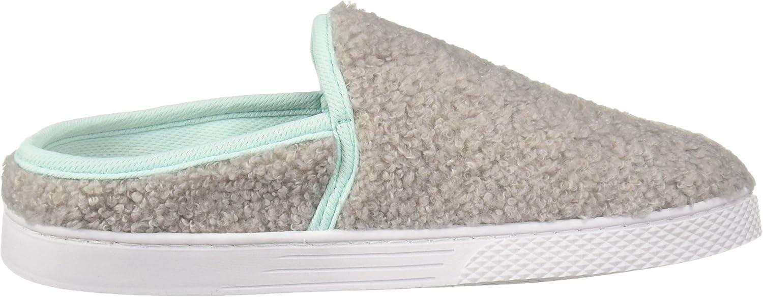 imageDearfoams Womens Micro Curly Pile Clog SlipperSleet