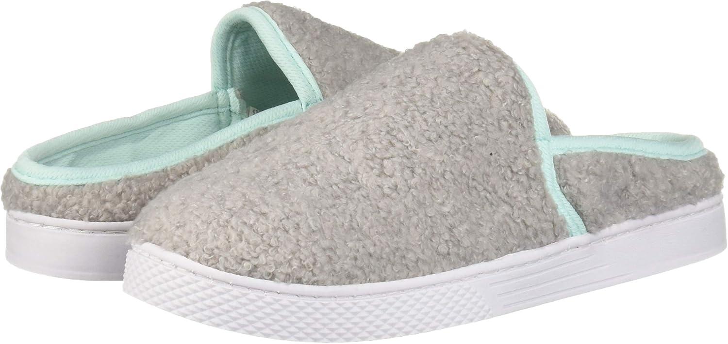 imageDearfoams Womens Micro Curly Pile Clog SlipperSleet