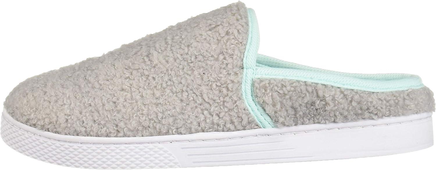 imageDearfoams Womens Micro Curly Pile Clog SlipperSleet